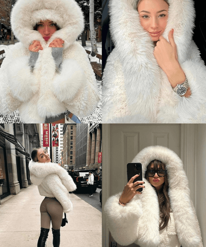 Manhattan Hooded Faux Fur Jacket