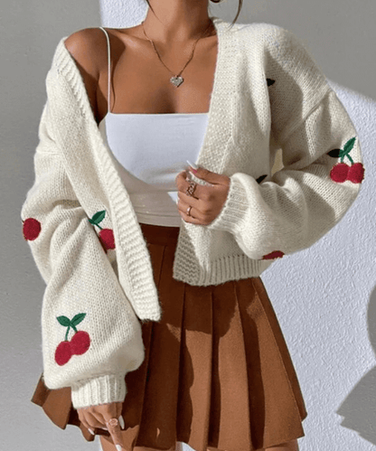 Cherry Knit Cardigan